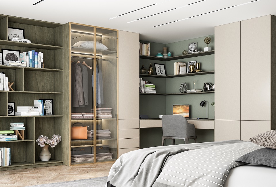 سلسلة ميتشي دولاب ملابس مخصص - Minimalist Storage Design View 6